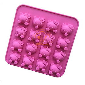 Mua Khuôn silicon làm thạch rau câu  chocolate  làm bánh 16 kitty biểu cảm