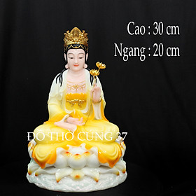 Mua   CAO 30 CM    Tượng Đại Thế Chí  Bồ Tát Áo Vàng   Bột đá cao cấp  