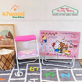 Mua Bộ bàn ghế trẻ em xếp gọn phù hợp bé 3 - 10 tuổi 47wood