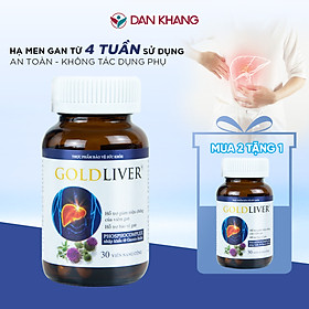Viên uống Hạ Men Gan, Giải Độc Gan, Hỗ Trợ Chống Viêm Gan, Xơ Gan GoldLiver (hộp 30 viên) - CAM KẾT HẠ MEN GAN CHỈ SAU 4 TUẦN - Nguyên Liệu Nhập Khẩu