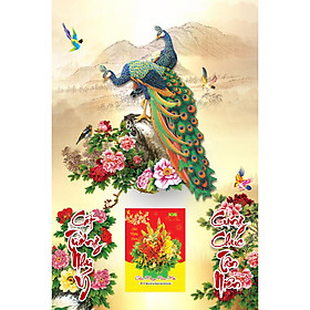 Lịch Gỗ Treo Tường Laminate 2021 Chim Công 02 (40 Cm x 60 Cm)