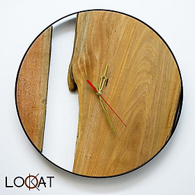 Đồng Hồ Treo Tường Décor Nhà Phong cách Retro Cổ Điển - Tinh Tế từ Gỗ Mộc Tự Nhiên DH12050026