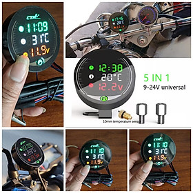 Mua Đồng Hồ Xe Máy Báo Giờ 3in1 Báo Nhiệt Độ  Vôn Ắc Quy Mẫu Mới Loại Tốt  ĐÈN TRANG TRÍ   ĐỒNG HỒ TREO TƯỜNG