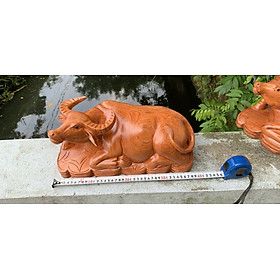 Mua Tượng con trâu phong thủy gỗ hương đá kt 40cm