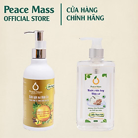 Combo sản phẩm gốc thực vật dgxc1 peace mass - dầu gội xả 300ml + nước rửa tay 340ml