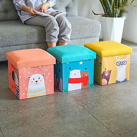 Mua Ghế ngồi kiêm hộp đựng đồ cho trẻ em hàng VNKK khung gỗ cứng cáp  họa tiết đáng yêu