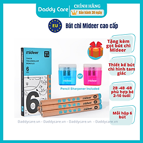 *TẶNG KÈM GỌT BÚT* Hộp Bút Chì Cao Cấp Thick Triangular Pencils Mideer, Đồ Chơi Giáo Dục Cho Bé