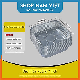 Mua Đĩa Giấy Bạc Lót Nồi Chiên Không Dầu  Khay Bạc Nướng Thực Phẩm (Nhiều Cỡ)
