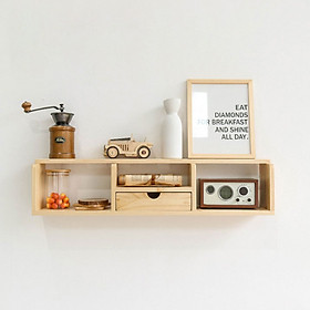 KỆ TRANG TRÍ GỖ GẮN TƯỜNG CÓ NGĂN KÉO TIỆN LỢI - BELLE SHELF