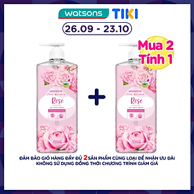 Gel Tắm Watsons Love My Skin Rose Scented Gel Body Wash 700ml