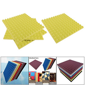 4Pcs Acoustic Soundproofing Foam Tiles Sound Absorption Fireproof Pad