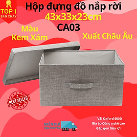 Hình ảnh Hộp vải đựng đồ đa năng Châu Âu CA03 Hộp vải đựng chăn ga, quần áo có nắp chất liệu cao cấp thế hệ mới Hàng chính hãng D Danido