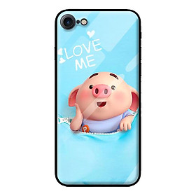 Ốp kính cho Iphone 7 mẫu LOVE HEO 1 - Hàng chính hãng