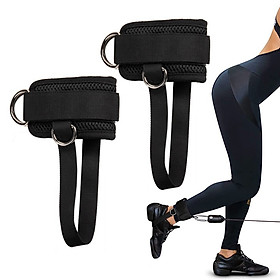 Đai quấn cổ chân có dây cố định giầy 4 vị trí móc hỗ trợ tập chân mông với cáp tại phòng gym