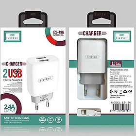 Mua Sạc Bộ Earldom ES-196 chân Lightning hàng chính hãng màu trắng