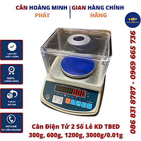 Cân Điện Tử Phân Tích 2 Số Lẻ KD TBED 300g, 600g, 1200g, 3000g/0.01g (cân để bàn) - TẶNG LỒNG KÍNH [ CÂN HOÀNG MINH PHÁT