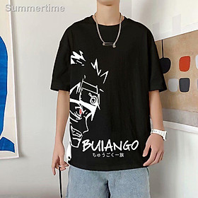 Áo thun Naruto màu đen tay lỡ đẹp siêu ngầu giá rẻ
