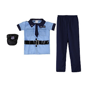 Dress Up America Police Role Play Costumes Set with Shirt,Pants,Hat,Necktie