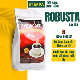STEPPACAFE-Cà phê Robusta xay sẵn 100% nguyên chất - Túi 500g