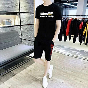 Set Bộ Đồ Quần Áo Thun Nam In Hình Free Fire Công Nghệ Hàn Quốc cotton giá rẻ - Bộ đen sống dai
