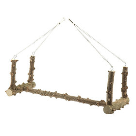 Bird Cage Parrot Large Wooden Swing Stand Parrot Bird Perch Stand