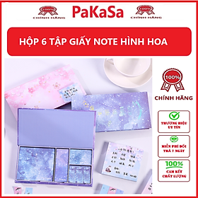 Hộp 6 tập giấy note hình hoa dễ thương - Hàng chính hãng ( màu, họa tiết ngẫu nhiên)