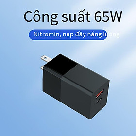 Khuyến mại sản phẩm mới đầu sạc PD65W gallium nitride thích hợp cho máy tính xách tay Huawei sạc nhanh sạc macbook
