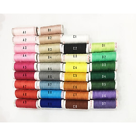 Mua Combo 5 cuộn Chỉ jean cuộn nhỏ làm đồ handmade may vá phù hợp may vải nỉ  phát màu ngẫu nhiên 