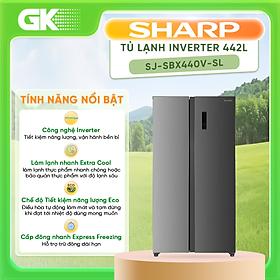 Mua TỦ LẠNH SHARP 442 lít SJ-SBX440V-SL - Hàng chính hãng( Chỉ giao HCM)