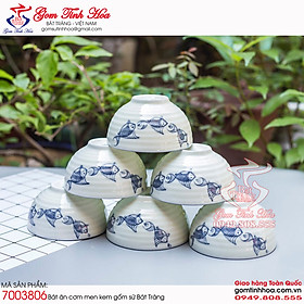 Mua Set 10 chén bát ăn cơm gốm sứ Bát Tràng cao cấp men kem
