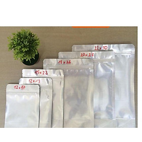 Mua 200gr túi zip mặt bạc mặt trong đáy đứng bấm vào chọn size