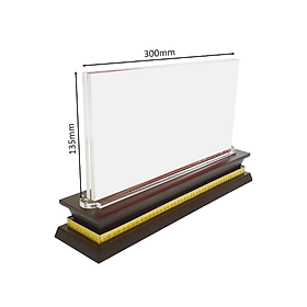 Mua Bảng chức danh đế gỗ hoa văn DG07-C 330x60mm có mặt mica 300x135mm dày 5mmx2