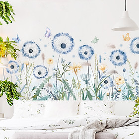 Mua Sticker Giấy Dán Tường Decal Dán tường Tranh Dán Tường Trang Trí Tường Mẫu Hoa Bồ Công Anh ZDB-2272