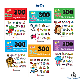 [Download Sách] Sách 300 miếng bóc dán thông minh sticker cho bé 3-12 tuổi - Trọn bộ 6 cuốn