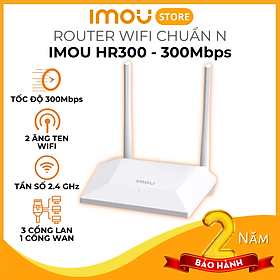 Router wifi Imou HR300 chuẩn N 300Mbps - Hỗ trợ 1 cổng WAN, 3 cổng LAN, tốc độ cao - Hàng chính hãng