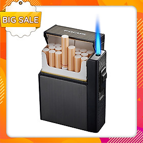 Mua Vỏ Hột Quẹt Bật Lửa Khò Gas 1 Tia Kiêm Hộp Đựng 20 Điếu Focus YH035F Nhỏ Gọn Đẹp Độc Lạ - Dùng Gas Cao Cấp
