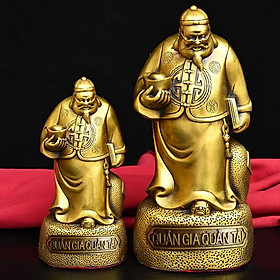 Tượng ông quản gia quản tài bằng đồng thau phong thủy Hồng Thắng