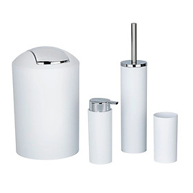 Bộ dụng cụ phòng tắm 4 chi tiết Wenko (thùng tác, đựng bàn chải, cọ toilet, bơm xà phòng)