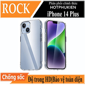Ốp lưng chống sốc trong suốt cho iPhone 14 Plus (6.7 inch) hiệu Rock Space Protective Case siêu mỏng 1.5mm độ trong tuyệt đối, chống trầy xước, chống ố vàng, tản nhiệt tốt - hàng nhập khẩu