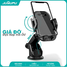 Mua Giá đỡ điện thoại trên ô tô JUYUPU YK9R xoay 360 độ tăng đưa kích cỡ và đế hít siêu dính mút silicone chống xước cho xe hơi xe tải - HÀNG CHÍNH HÃNG