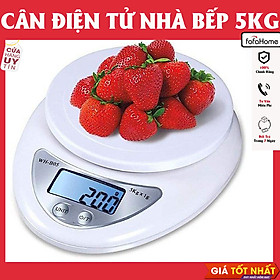 Cân Tiểu Ly Điện Tử Mini Nhà Bếp Cân Thực Phẩm Loại 5Kg Tiện Lợi Cân Tiểu Ly Điện Tử Nhà Bếp Mini Làm Bánh Đồ Ăn Nguyên Liệu Chính Xác Cao Tặng Kèm Pin