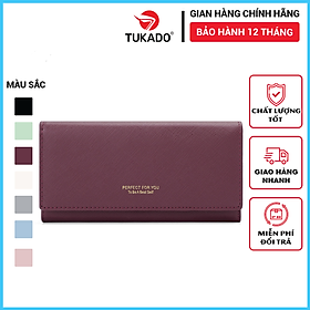 Ví dài nữ cầm tay thời trang PERFECT FOR YOU đựng tiền điện thoại da xước cao cấp cực đẹp giá rẻ PFY31 - Tukado