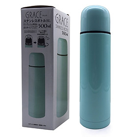 Bình Giữ Nhiệt Bằng Thép Không Gỉ 500ml, Bình Nước Giữ Nhiệt Nhật Bản 500ml Cao Cấp, An Toàn, Giữ Nhiệt Tốt - Hàng Chính Hãng