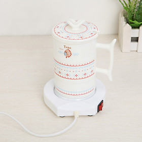 Đế hâm nóng cafe hâm nóng đồ ăn đồ uống tiện ích cắm tẩu ô tô sử dụng được với mọi chất liệu
