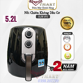Nồi Chiên Không Dầu Lock&Lock EJF151 5.2L - Hàng Chính Hãng - Đen
