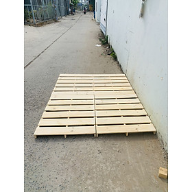 Giường Pallet / Giường Ngủ Pallet Gỗ Thông  MẶT KHÍT LÁNG MỊN - 7 Nan/ Giường Gỗ Thông nhập khẩu Mới 100