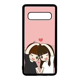Ốp lưng điện thoại dành cho Samsung S10  Anime Couple Nháy Mắt