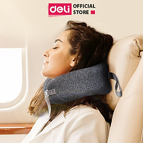 Mua Gối Kê Cổ Chữ U Cao Su Non Cao Cấp Kèm Đai Cuộn Thông Minh Deli - Chống Đau Mỏi Cổ Vai Gáy Cho Dân Văn Phòng Du Lịch Tàu Xe Gối Chữ U Văn Phòng Kê Đầu Tựa Cổ Ô Tô - LE750 LE751