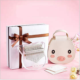 Mua Hộp quà đàn kalimba 17 phím Pha lê trong suốt Pig & Cat Little IM11378- Đầy đủ phụ kiện  Âm vang ấm