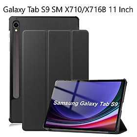 Bao Da Cover Dành Cho Samsung Galaxy Tab S9 SM X710 / X716B 11 Inch Hỗ Trợ Smart Cover Máy Tính Bảng